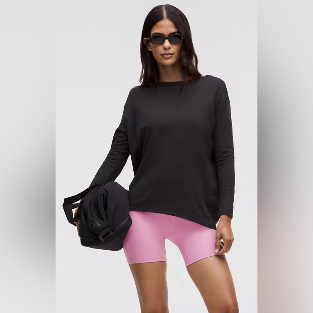 Lululemon Athletica Black Back In Action Long Sleeve Shirt-12(read)